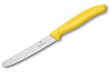 Nóż kuchenny Victorinox do pomidorów, ząbkowany, 11 cm, żółty