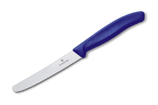 Nóż kuchenny Victorinox do pomidorów, ząbkowany, 11 cm, niebieski