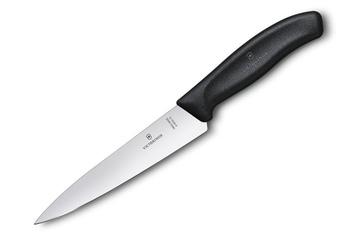 Nóż kuchenny Victorinox szerokie ostrze, 22 cm, czarny