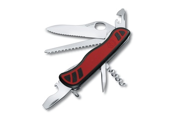 Scyzoryk Victorinox Forester OneHand, ząbkowane ostrze, czerwono-czarny, Nylon, 111 mm