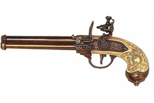 Replika trzylufowego pistoletu skałkowego z XVII w