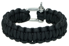 Bransoleta MIL-TEC Paracord 22MM z Szeklą BLACK