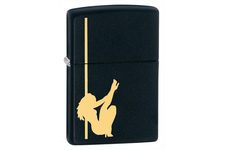 Zapalniczka ZIPPO Girl/Pole, Black Matte