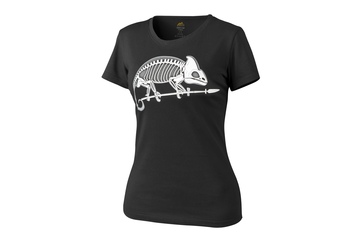 t-shirt Helikon damski szkielet kameleona czarny