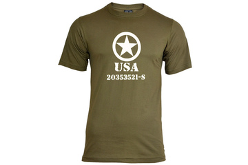 t-shirt Mil-Tec "Allied Star" olive