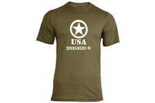 t-shirt Mil-Tec "Allied Star" olive