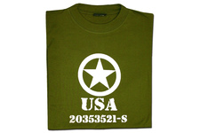 t-shirt Mil-Tec "Allied Star" olive