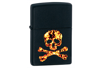 Zapalniczka ZIPPO Fire Skull, Black Matte