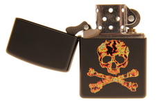 Zapalniczka ZIPPO Fire Skull, Black Matte