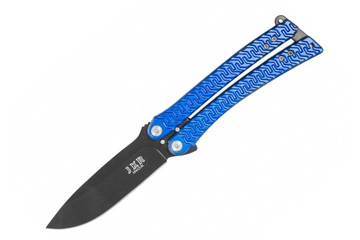 Nóż JOKER MOTYLEK Aluminio Hoja 8,5 cm blue