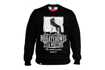Bluza Urodzeni Patrioci Żołnierze Wyklęci "Bohaterowie żyją wiecznie" czarna