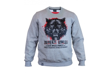 Bluza Urodzeni Patrioci Żyli prawem wilka "Żołnierze Wyklęci" j. melanż