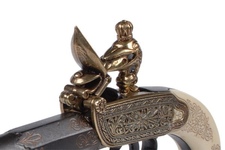 Replika rosyjskiego pistoletu skałkowego z XVIII w.