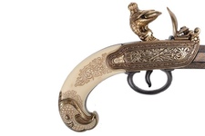 Replika rosyjskiego pistoletu skałkowego z XVIII w.