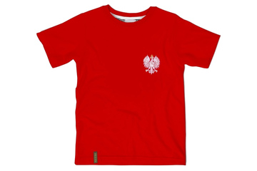 Koszulka dziecięca RED IS BAD ORZEŁ POLSKI Koszulka małego kibica czerwona