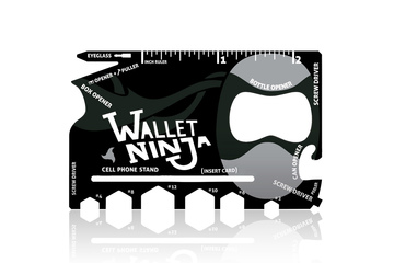 Multitool survivalowy Wallet Ninja (karta), czarny