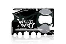 Multitool survivalowy Wallet Ninja (karta), czarny