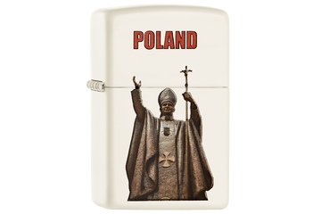 Zapalniczka ZIPPO Polska - Jan Paweł II, White Matte