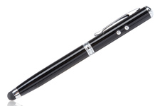 Długopis stylus ze wskaźnikiem laserowym i latarką