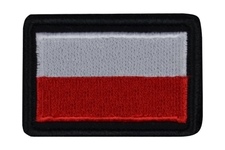 Plakietka Haasta Haft Flaga Polski B/Cz Rzep
