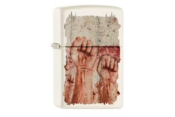 Zapalniczka ZIPPO Clenched Fists, White Matte