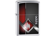 Zapalniczka ZIPPO Flame Logo, High Polish Chrome