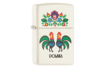 Zapalniczka ZIPPO Folk Rooster, White Matte