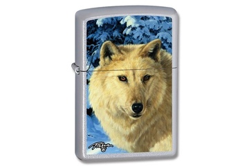 Zapalniczka ZIPPO LP-WHT Wolf, Satin Chrome