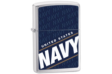 Zapalniczka ZIPPO US Navy, Brushed Chrome