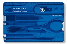 Multitool Victorinox SwissCard Classic, trans. niebieski