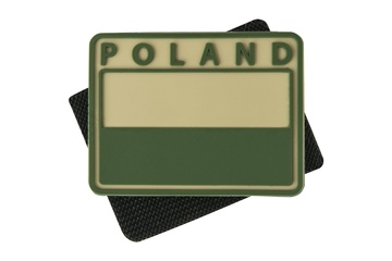 naszywka emblemat FLAGA PL kpl. 2szt. PVC beż