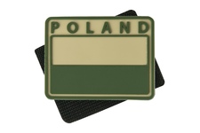 naszywka emblemat FLAGA PL kpl. 2szt. PVC beż