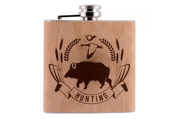 Piersiówka Hip Flask Wood - Dzik