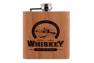 Piersiówka Hip Flask Wood - Whiskey