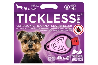 Odstraszacz kleszczy TickLess dla zwierząt - różowy