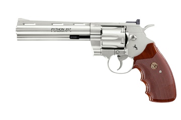 wiatrówka - rewolwer  COLT PYTHON 6" NICKEL FULL METAL