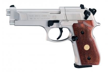 wiatrówka - pistolet BERETTA M92FS NICKEL/WOOD