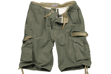 szorty SURPLUS VINTAGE SHORTS WASHED - Olive