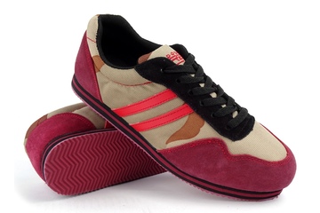 buty Double Red Camo Bordeaux Sneakers