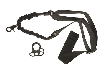 Jednopunktowy pas nośny GFC Tactical Bungee z montażem - czarny