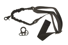 Jednopunktowy pas nośny GFC Tactical Bungee z montażem - czarny