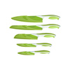 Zestaw noży kuchennych Boker ColorCut zielone