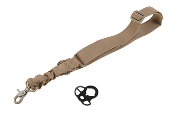 Jednopunktowy pas nośny GFC Tactical Bungee z montażem - tan