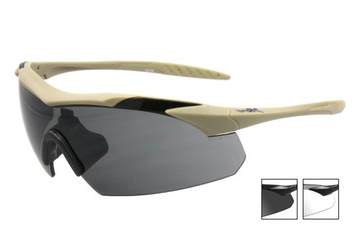 Okulary Wiley X Vapor Grey/Clear - Tan Frame