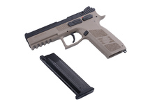 Pistolet GBB CZ P-09 flat dark earth - zestaw